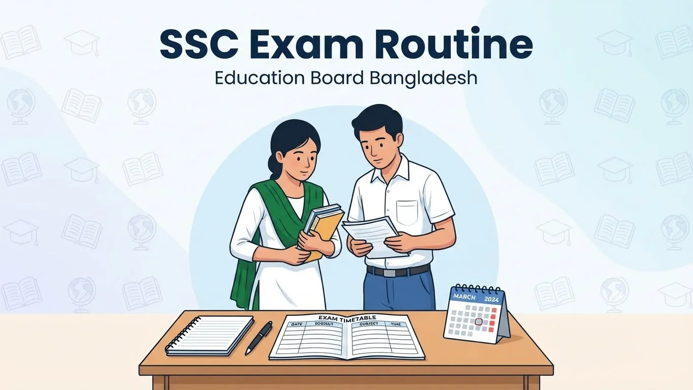 SSC Exam Routine, এসএসসি পরীক্ষার রুটিন