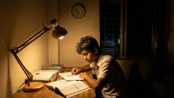night study, রাত জেগে পড়া